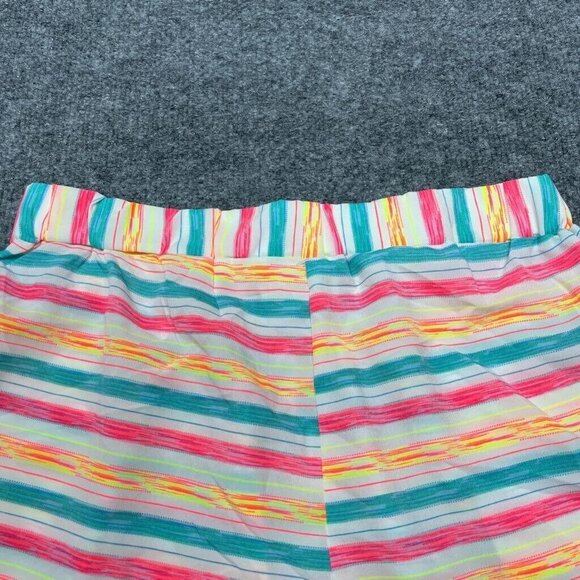 Self Esteem Shorts Girls L Multicolor Striped Pockets Tasseled Elastic Waist New - Picture 6 of 11